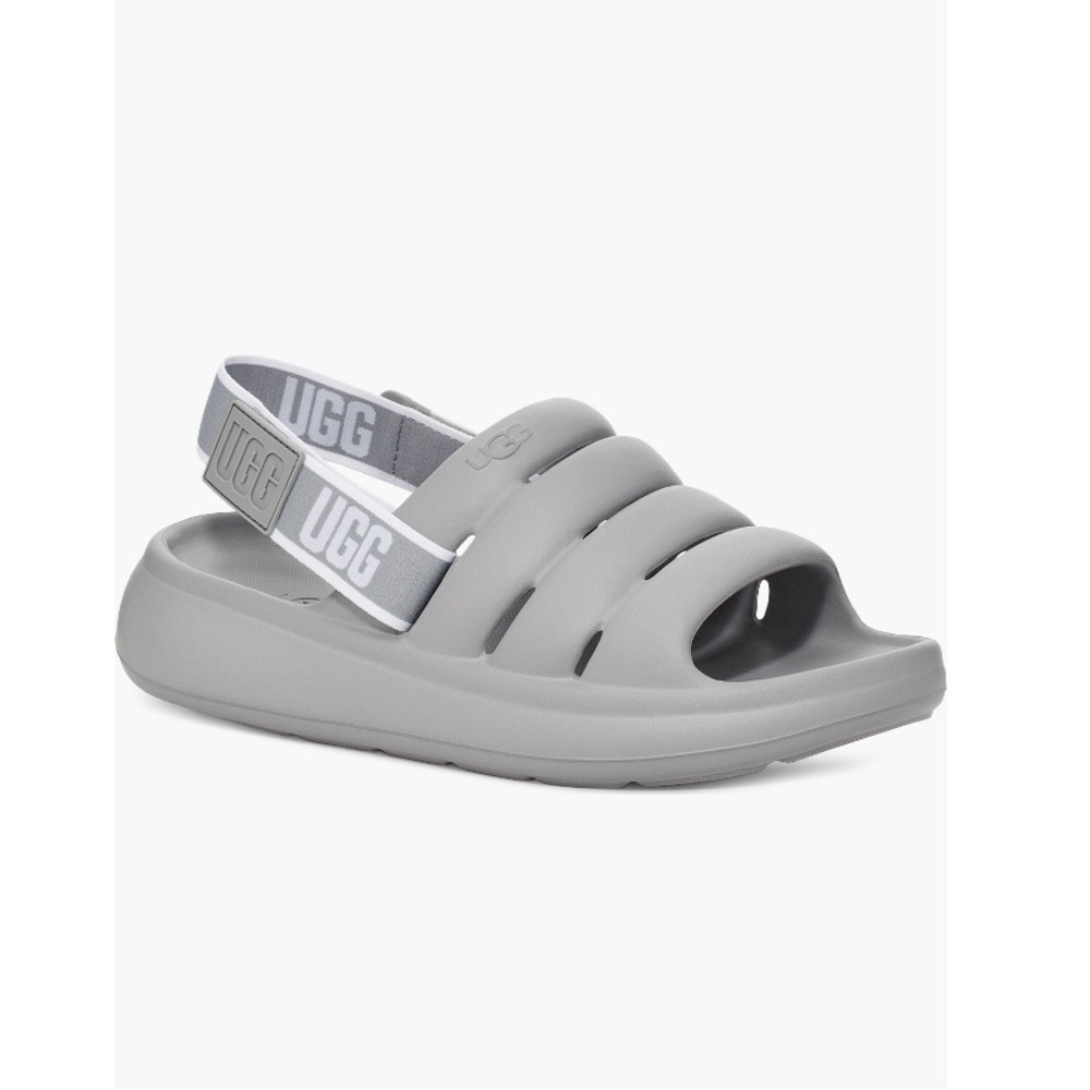 UGG Sport Yeah Water Resistant Slingback Sandals Cobble Gray Men’s 10